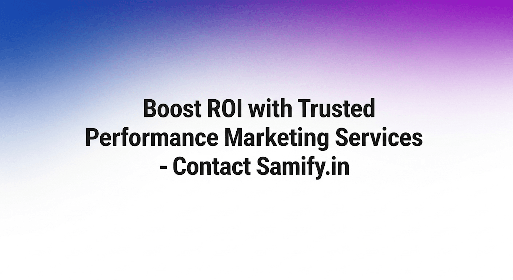 Performance marketing services